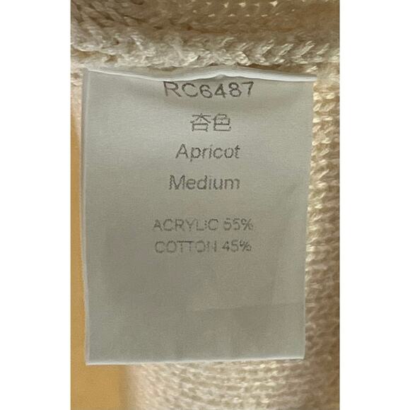 Apricot Sleeveless Crew Neck Knit Sweater Reg Size M - Picture 2 of 3